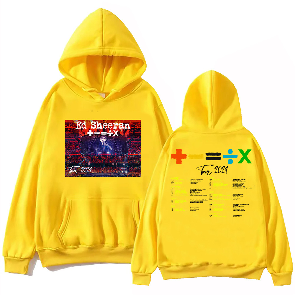 Ed Sheeran Tour 2024 sudadera conmemorativa Harajuku sudadera regalo para los fanáticos