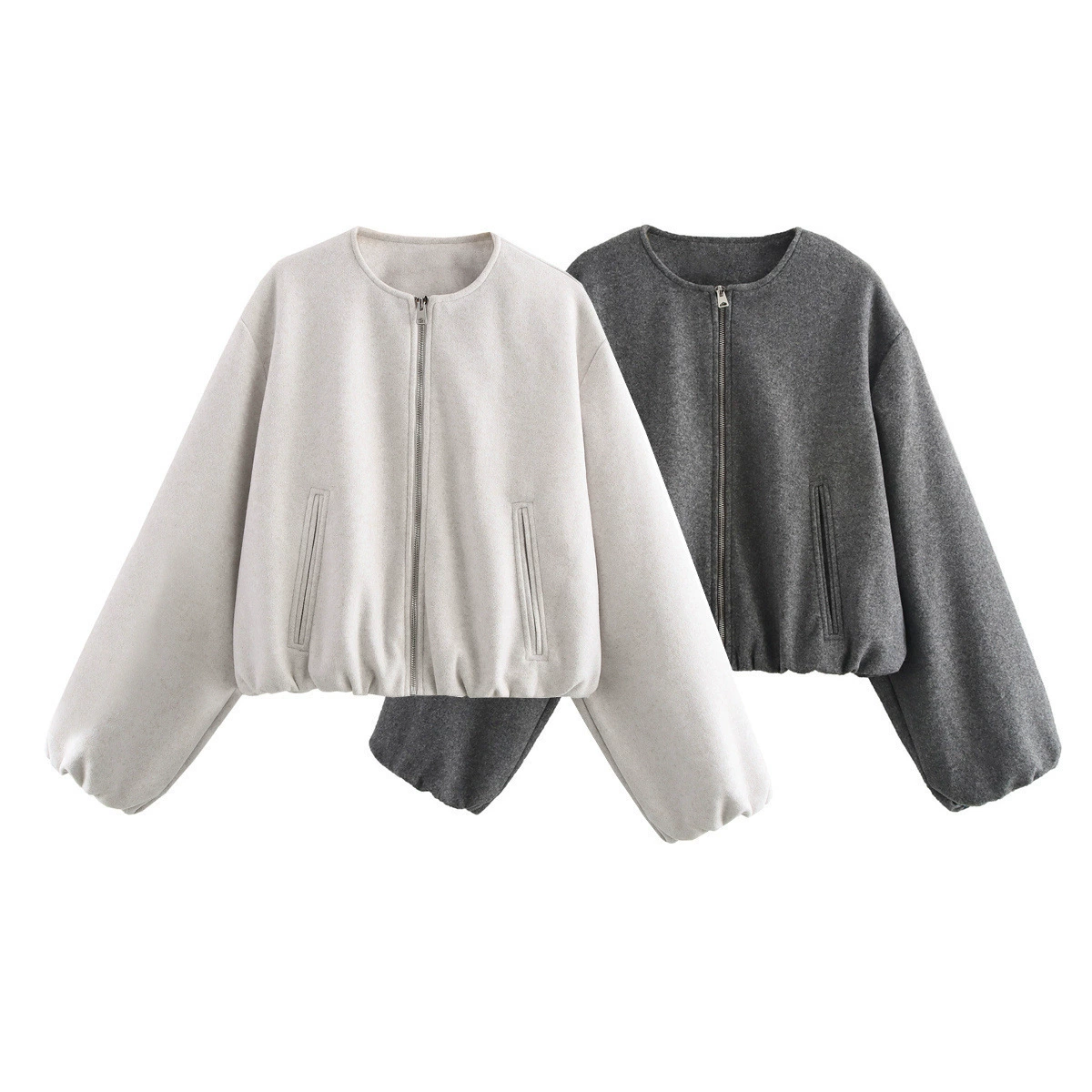 Модная куртка для отдыха на молнии, для импорта, осень, европейский стиль, круглый воротник