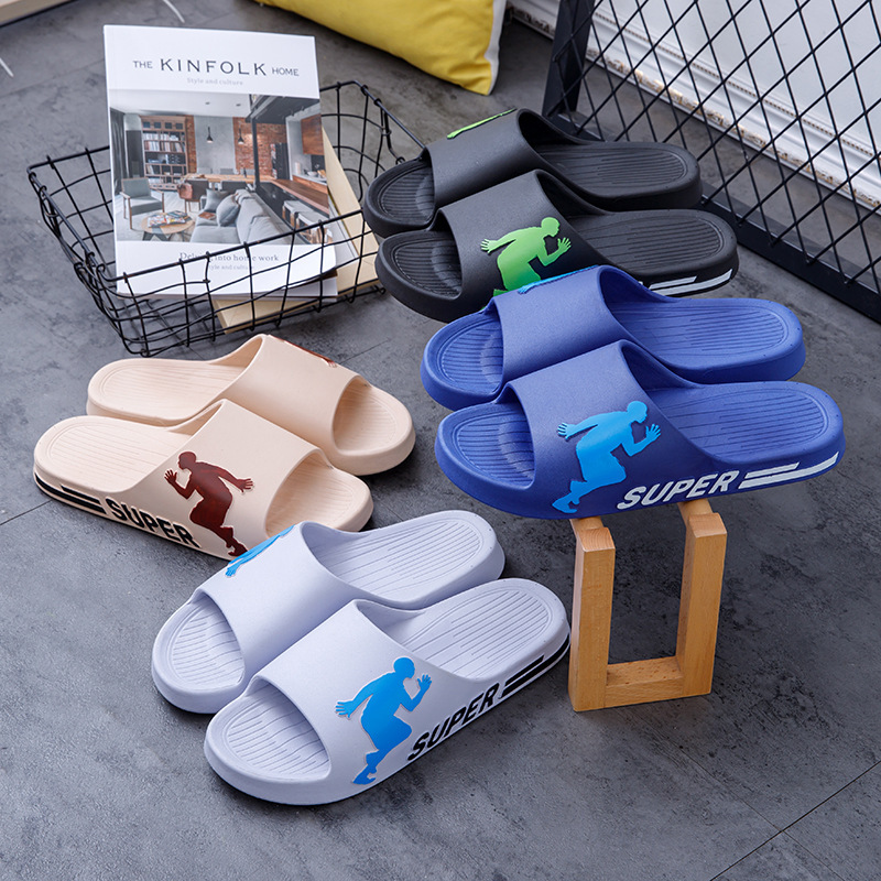 Casual comfortable personalized daily outdoor fashion sports plastic slippers Four Seasons universal PVC fashion flip flops