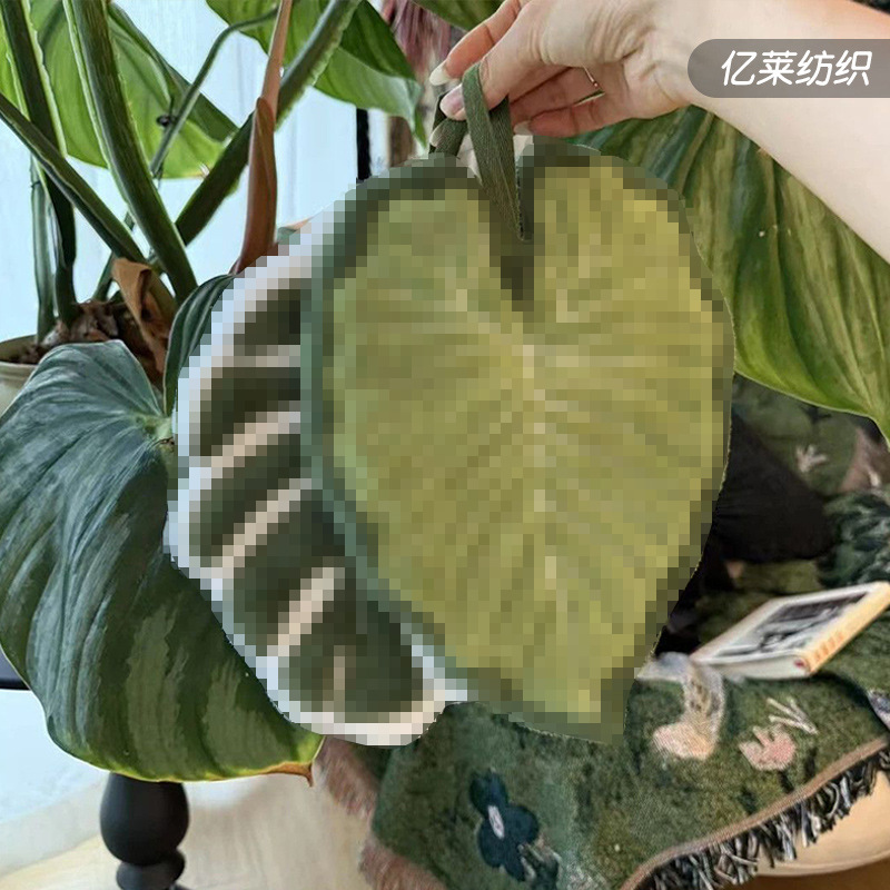 Plant leaf cute cartoon monstera hand towel cross-border towel hanging bathroom quick-drying absorbent cloth thickened Plant leaf cute cartoon monstera hand towel cross-border towel hanging bathroom quick-drying absorbent cloth thickened