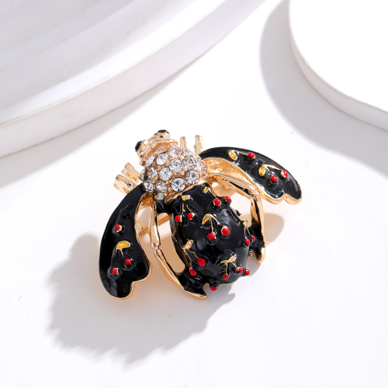 Cute Insect Alloy Enamel Plating Inlay Rhinestones Unisex Brooches display picture 11