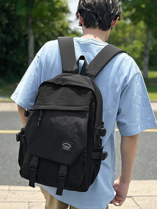 香港スタイルのレトロな男性と女性の同じスタイルのバックパック新しいシンプルで軽い通勤コンピュータバッグ大容量学生スクールバッグ|undefined