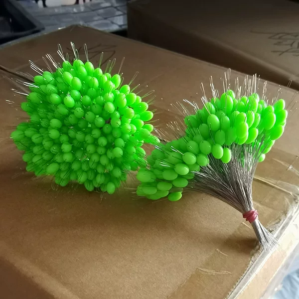 In stock large top beans block beans fluorescent green 300 pieces fishing gear accessories large space beans wholesale