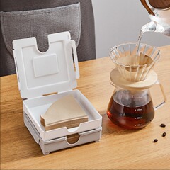 日本式マグネットハンドコーヒーろ紙収納ボックスコーヒーメーカーろ紙ホルダーカフェ扇型フィルター保存ボックス