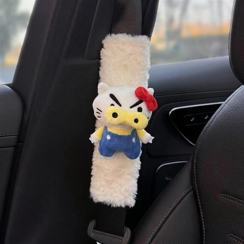 Kt Pig Left Side Car Seatbelt Shoulder Pad Cute Universal for All Seasons Anti-Neck Strain New Car Gift
