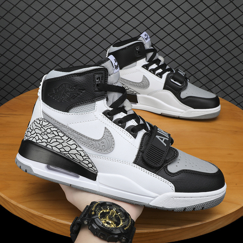 [Putian Factory] Official Authentic New Aj312 Men's Shoes Smoke Gray Joint Men's Low-Top Retro Basketball Shoes