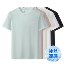 LS2026夏季新款圆领短袖T恤男士中老年爸爸装商务休闲半袖上衣试
