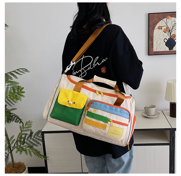 Farbige Crossbody Sport und Fitness mit großer Kapazität Reise, Handgepäck, modisch für kurze Distanz_voghion.com