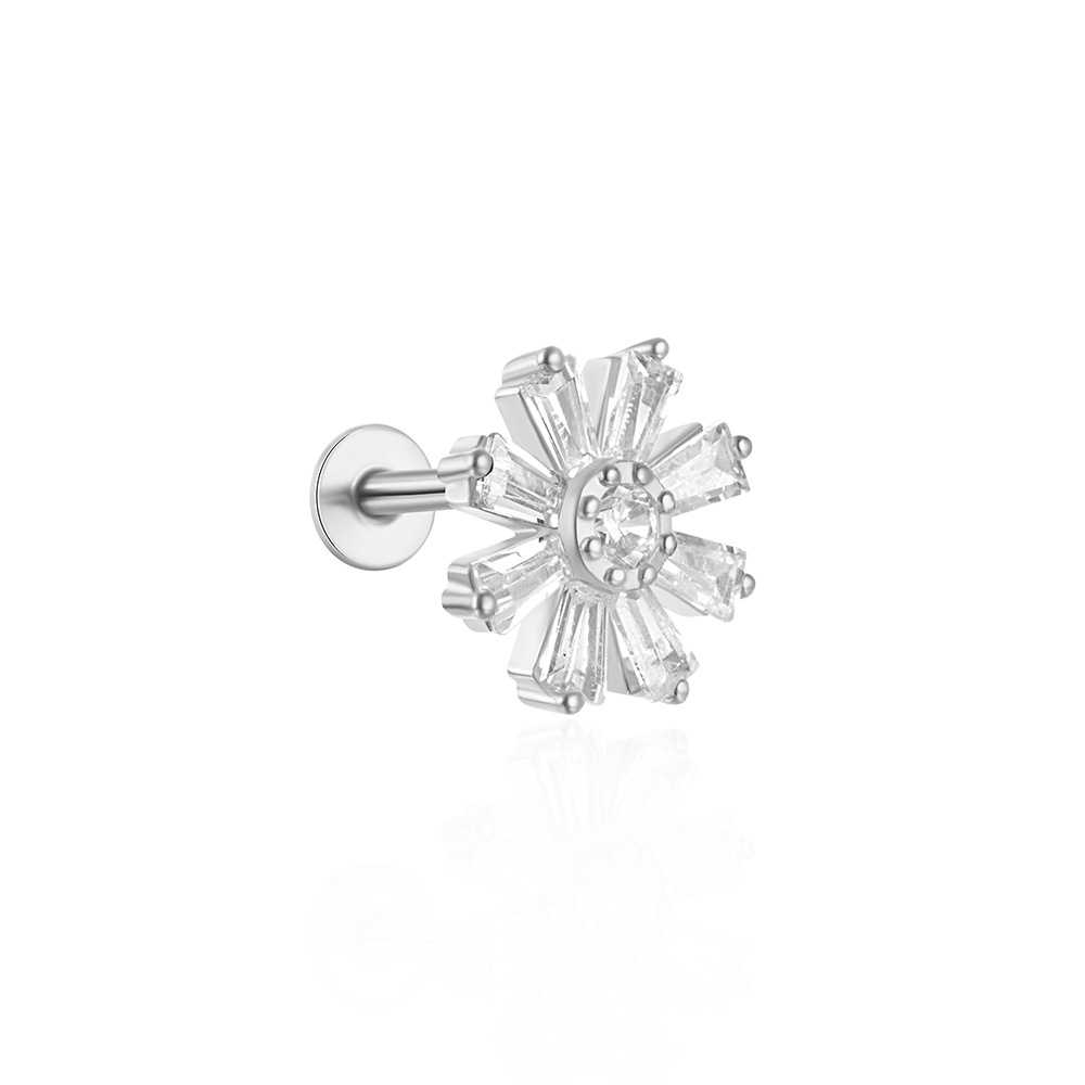 1 Pièce Élégant Star Couronne Noeud D'arc Placage Argent Sterling Boucles D'oreilles display picture 9