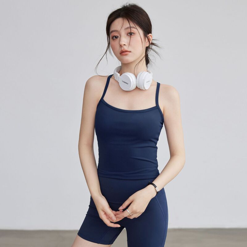 スポーツ下着女性の美しい背中ヨガベストノースリーブブラジャー夏の新しいピラティストップスサスペンダーフィットネス服卸売|undefined