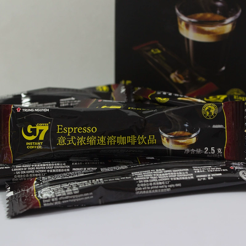 Оптовая импортированная вьетнамская G7 pure black кофе-порошок 2,5 г × 15 маленьких пакетиков концентрированного быстр dissolving кофе