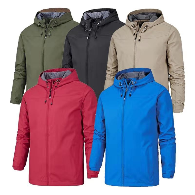 2026 Cross-Border Large Size Jacket Spring & Fall Men's Outdoor Jacket Waterproof Jacket Windproof and Waterproof