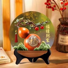 福禄到家八方来财旺宅桌面摆件葫芦摆台家居玄关摆台家用装饰画