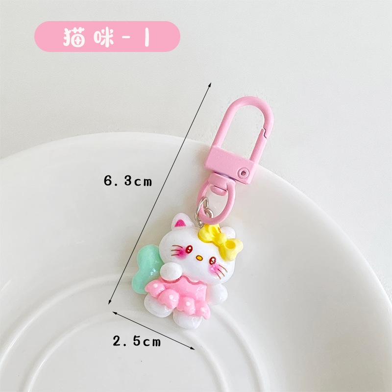 新しいさくら猫キーホルダーペンダント携帯電話かわいいペンダントジュエリー親友カップルバッグキーホルダーアクセサリー|undefined