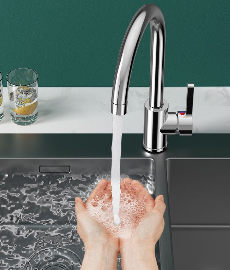 Kitchen faucet, cold and hot water sink, two-in-one washing basin, all-copper single-cooling, stainless steel household universal undefined