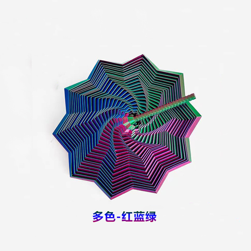 3d打印萝卜塔多边形螺旋塔带操作把手视错觉玩具跨境创意解压玩具|undefined