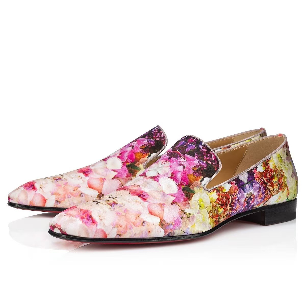 Brown leather casual wedding shoes, with red sole 4