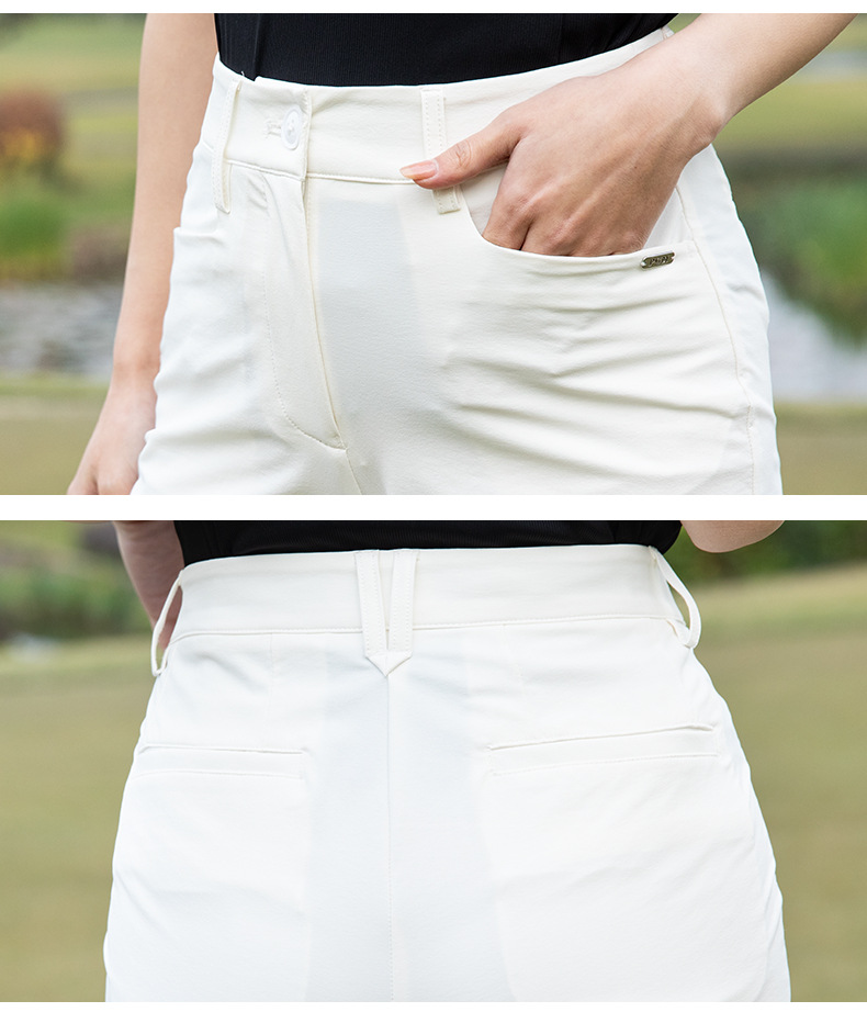 Quần short golf nữ co giãn thoáng khí dáng thể thao — Quần short màu hồng [co giãn và thoải mái/thoáng khí và khô ráo/nâng hông và hông] KUZ204, Quần short màu xanh lam [co giãn và thoải mái/thoáng khí và khô ráo/nâng hông và hông] KUZ204, Quần short trắng [co giãn và thoải mái/thoáng khí và khô ráo/nâng hông và hông] KUZ204 chi tiết 6