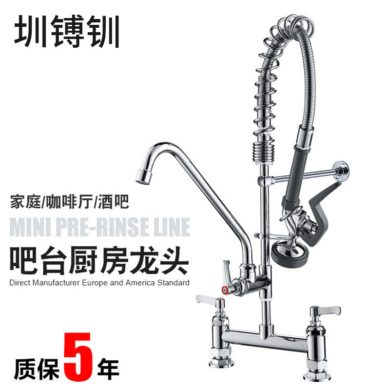 British Standard Sink Seat Shower Faucet All Copper Commercial Export Kitchen Spring Star Basin Faucet Shower