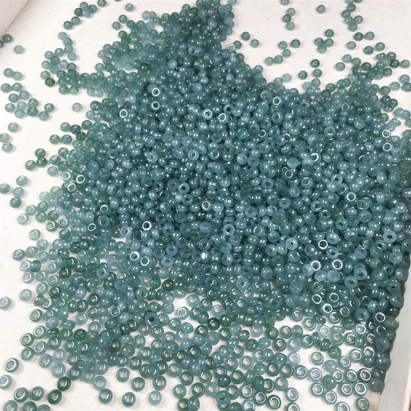 天然翡翠a商品危険材料ドーナツ氷青リング隔珠玉器手作り編みネックレス手串部品卸売り|undefined