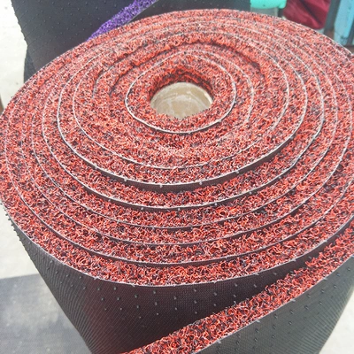 Large Roll of Pvc Wire Loop Floor Mat Carpet, Car Corridor and Lobby Door Mat, Hot Melt Wire Loop Car Floor Mat Roll (Avtomobil döşəmə paspasları) - black-and-red-17mm-thick-nail-bottom-159mroll