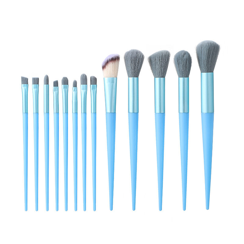 Principiante 13 pinceles de maquillaje traje conjunto completo super suave cepillo ojos estudiante barato almacenamiento portátil