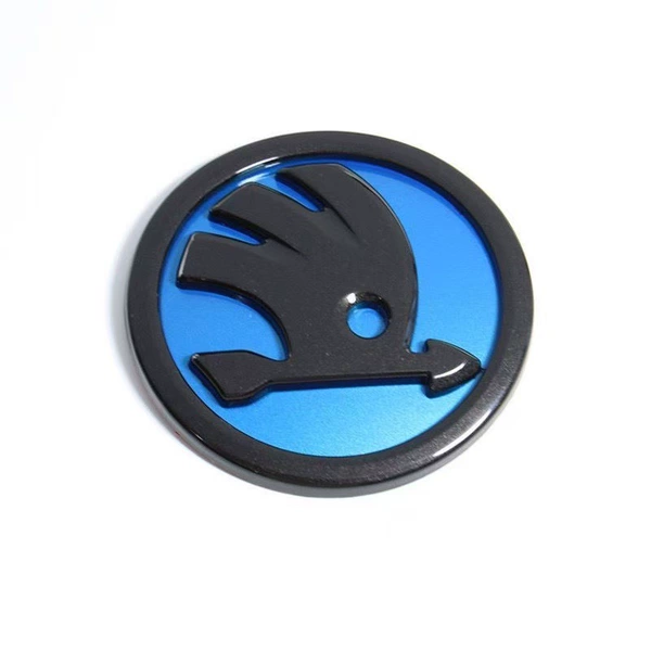 Skoda black blue rear mark 80mm