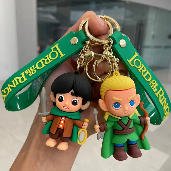 American Movie Lord of the Rings Soft Rubber Keychain in Stock, Practical Bag Accessory, Creative Keychain Small Pendant
