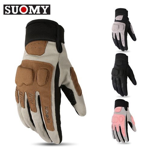 SUOMY  New Motorcycle Gloves Touch Screen Anti-Fall Spring Summer Men Women Riding Gloves Motorcycle Equipment Couple