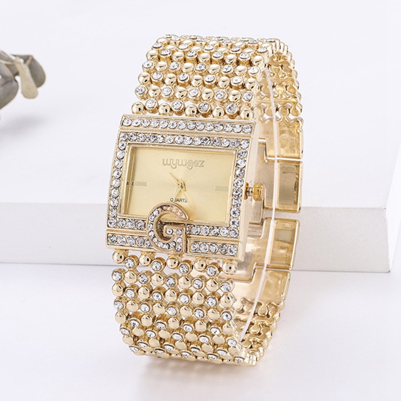 Foreign Trade Hot Selling Fashion Casual Women's Watch Steel Band Square Bracelet Watch Diamond Women's Bracelet Watch Quartz Watch