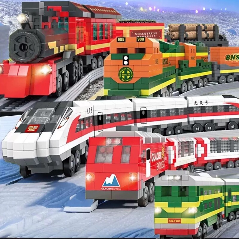 Compatible with Simulated Train Educational Building Blocks, Harmony and Renaissance High-Speed Rail Toy Cars, Sports Car Gift Ornaments