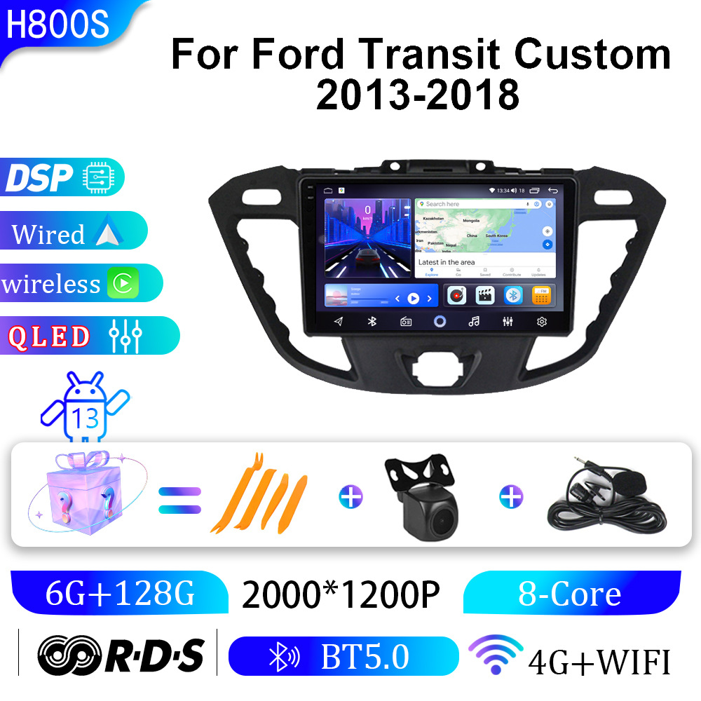 Suitable for 13-18 Model Ford Transit Car Dvd Navigation Carplay All-In-One Car Navigation Smart Audio and Video System