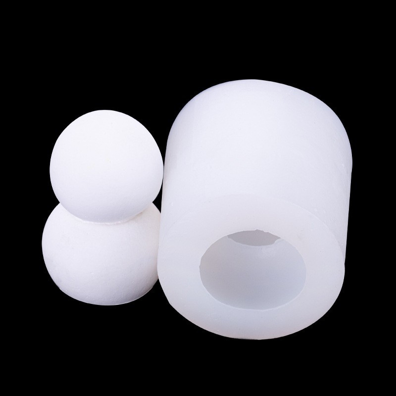 Navidad tridimensional muñeco de nieve bola de nieve redonda esférica francés punto occidental mousse pastel molde de silicona pastel postre Decoración