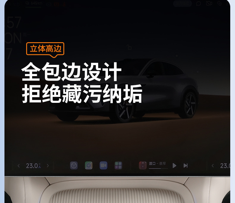 Suitable for Xiaomi Yu7/New Su7 Wireless Charging Silicone Mat, Central Control Anti-Slip Protective Water Cup Mat, Automotive Supplies