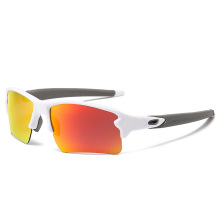 新款欧美运动太阳镜半框户外骑行偏光墨镜炫彩防止外线眼镜批发