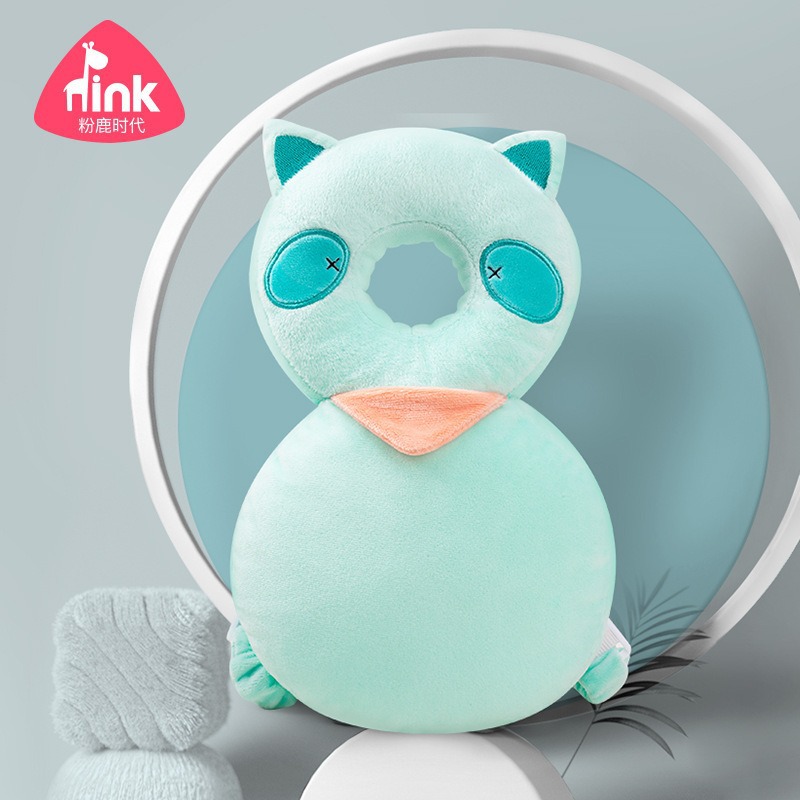 Niños de cristal vello anti-caída almohada de cabeza multicolor opcional juguete bebé lindo caricatura almohada bebé casco al por mayor