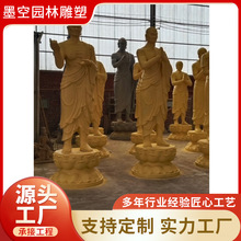 纯铜阿难迦叶佛像摆件 佛陀弟子铜佛像 寺庙供奉释迦摩尼三世如来