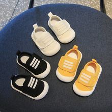 男宝宝休闲鞋子春秋季防滑软底单鞋1--3岁女婴儿帆布鞋防踢学步鞋