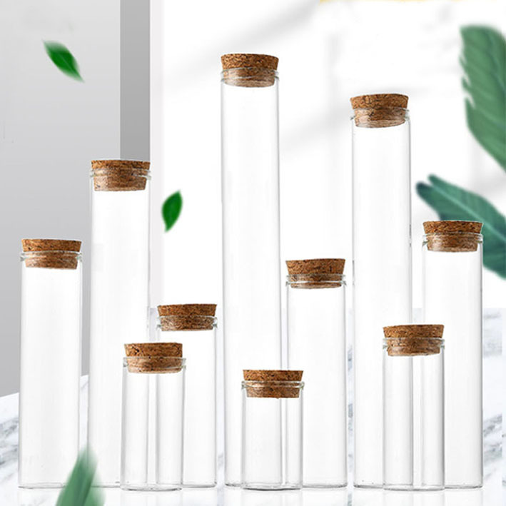 30mm直口木塞玻璃瓶高硼硅试管玻璃瓶茶叶茶叶胶囊中药咖啡豆分装