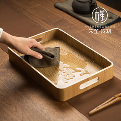 木笙玩物日式吸水茶巾茶道配件創意簡約灰色加厚茶席桌布抹布小號