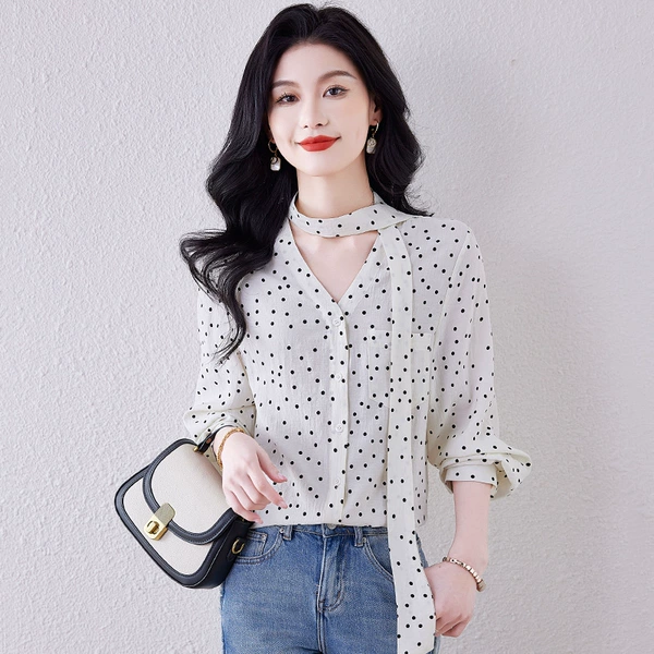 White polka dots