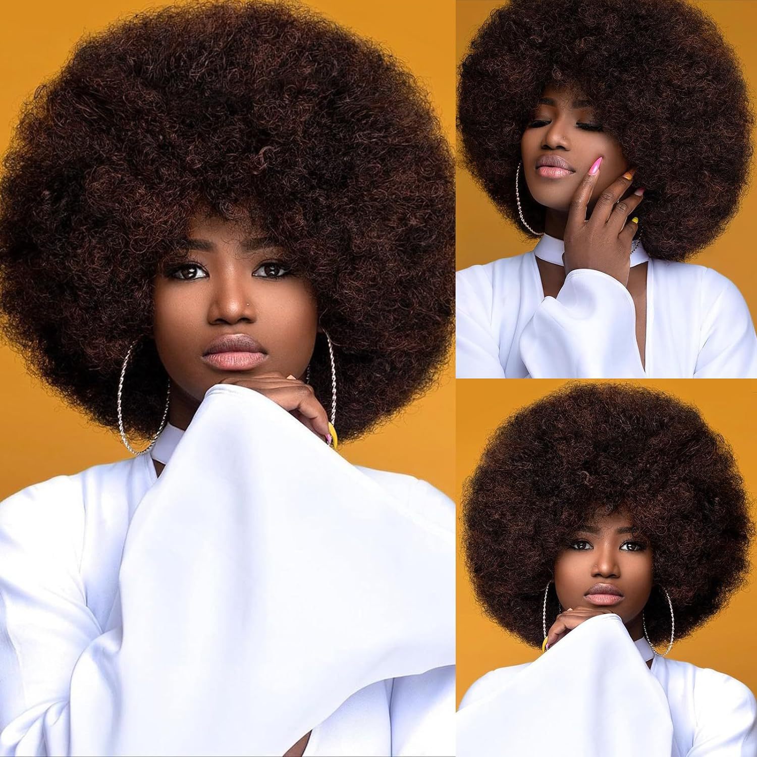 Parrucca afro riccia piccola e soffice per copricapo da donna africana, disponibile in diversi colori e con consegna immediata_voghion.com