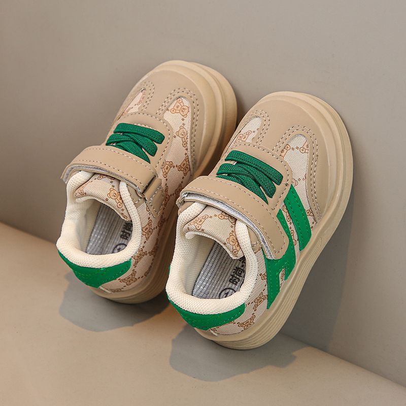 2025 Spring and Autumn New Children's Velcro Toddler Shoes for Boys and Girls Casual Sports Shoes Korean Style Soft Sole Baby Shoes Trendy