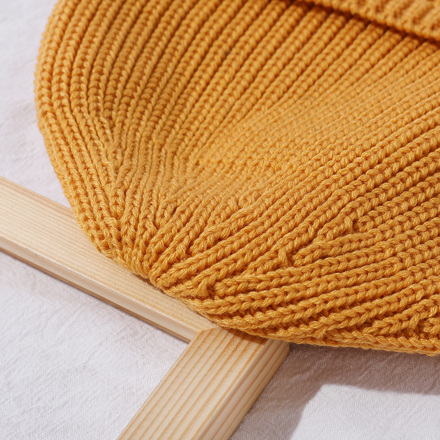 Knitted Beanie Hat For Men Warm Winter Hat Casual Style Solid Colour_voghion.com
