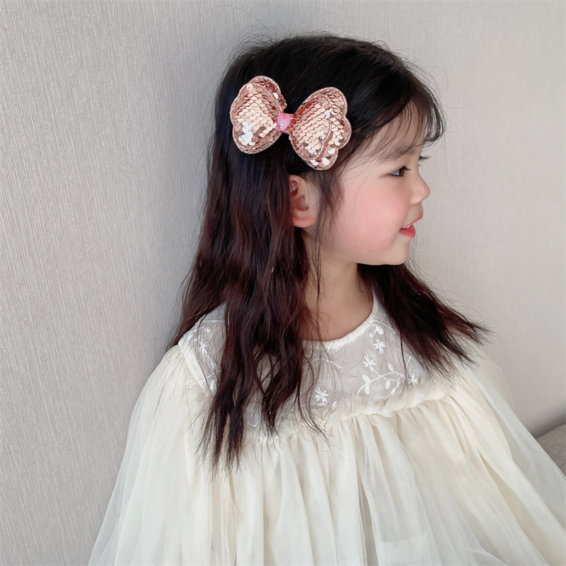 Double Sequin Bow Tie Barrette
