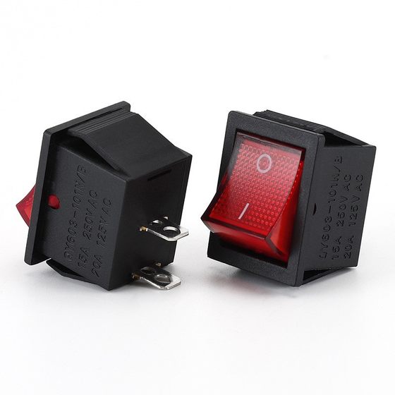 Boat switch KCD4 high current 2-pin 20A electric sprayer power switch red two-pin 2-speed switch