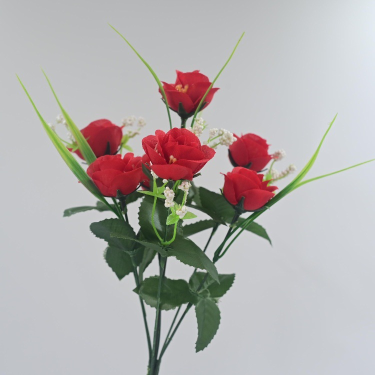 Nanyang pantalla mayorista simulación de flores de rosa pequeña escena de rosa props decoración para el hogar simulación flores falsas