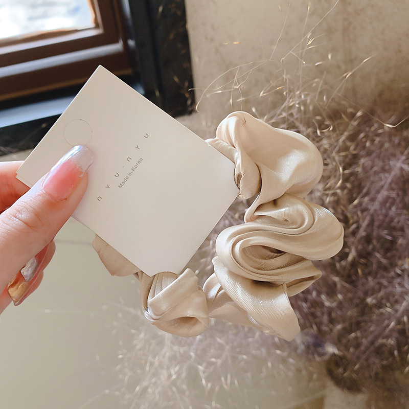 INS cerdo blanco intestino grueso anillo de pelo Super Niña de hadas Corea del Sur Internet celebridad mismo estilo BM intestino grueso anillo de pelo simple cuerda de pelo accesorios para el cabello