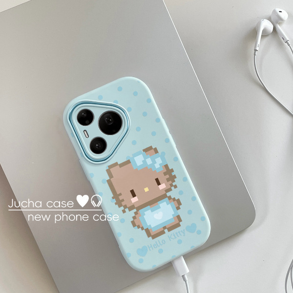Suitable for Huawei Pura 90 Pro Max phone case, fresh and cute HUAWEI Pura 80 fun cartoon pixel Kitty