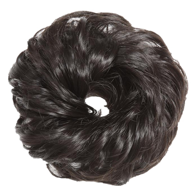 Peluca de pelo anillo bola cabeza rizador de pelo mullido mate simulación updo flor brote bollo nupcial moño accesorios para el cabello
